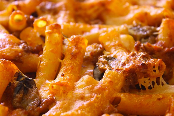Pasta ncaciata (with cacio cheese) Messina 